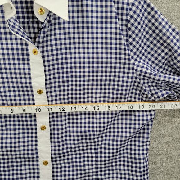 CRAIG TAYLOR MIA GINGHAM BUTTON SHIRT, SIZE L - Picture 6 of 10